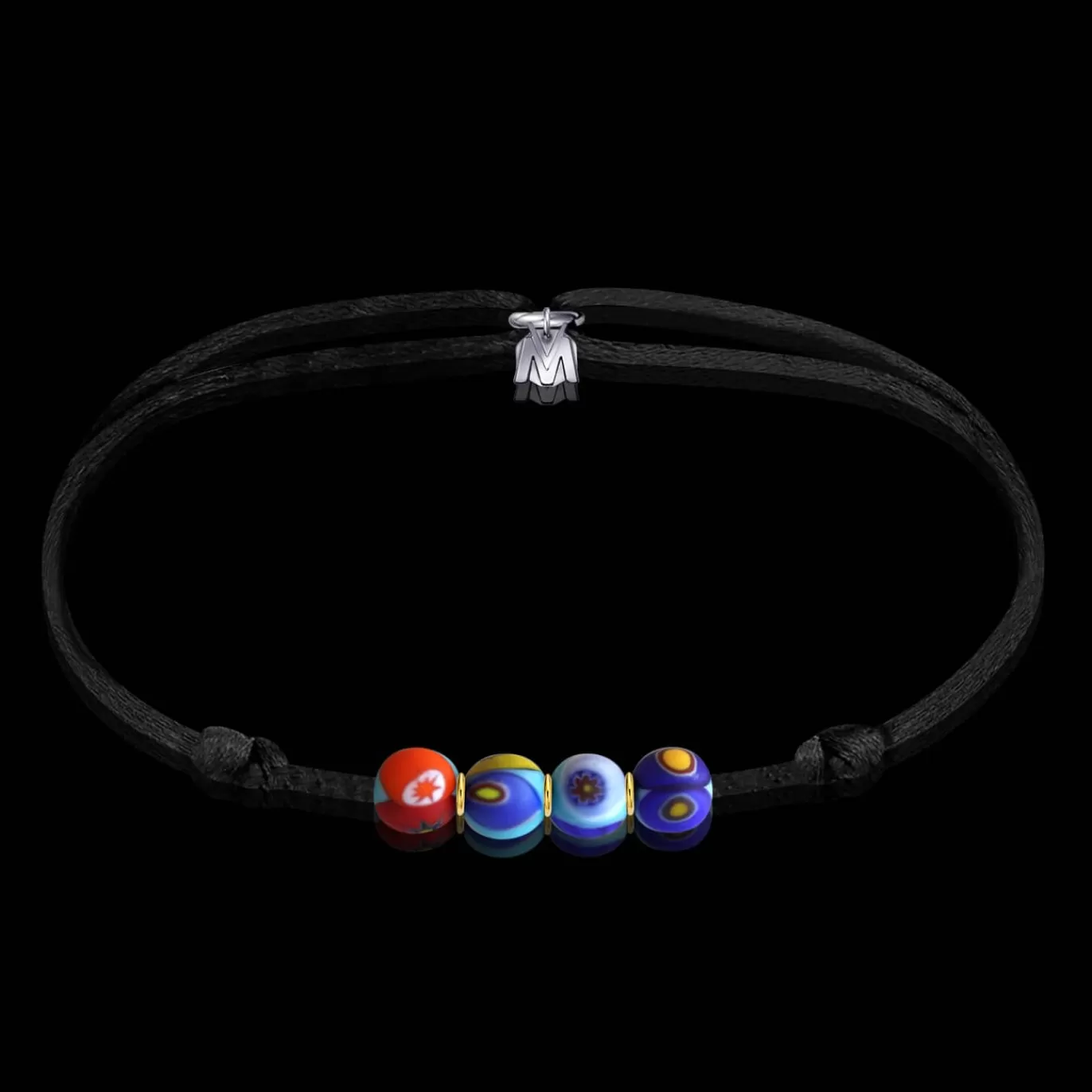 Bracelet 4 Saisons Verre De Murano Sur Cordon-Michaël Vessière Cheap