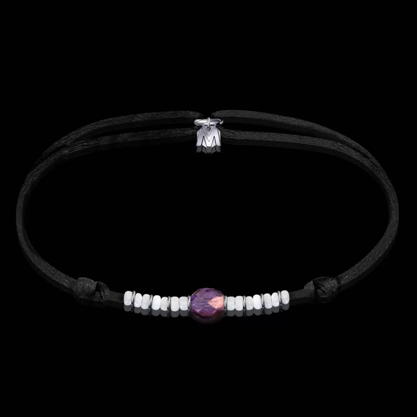 Bracelet Amitie Platonique Cristal Violet-Michaël Vessière New