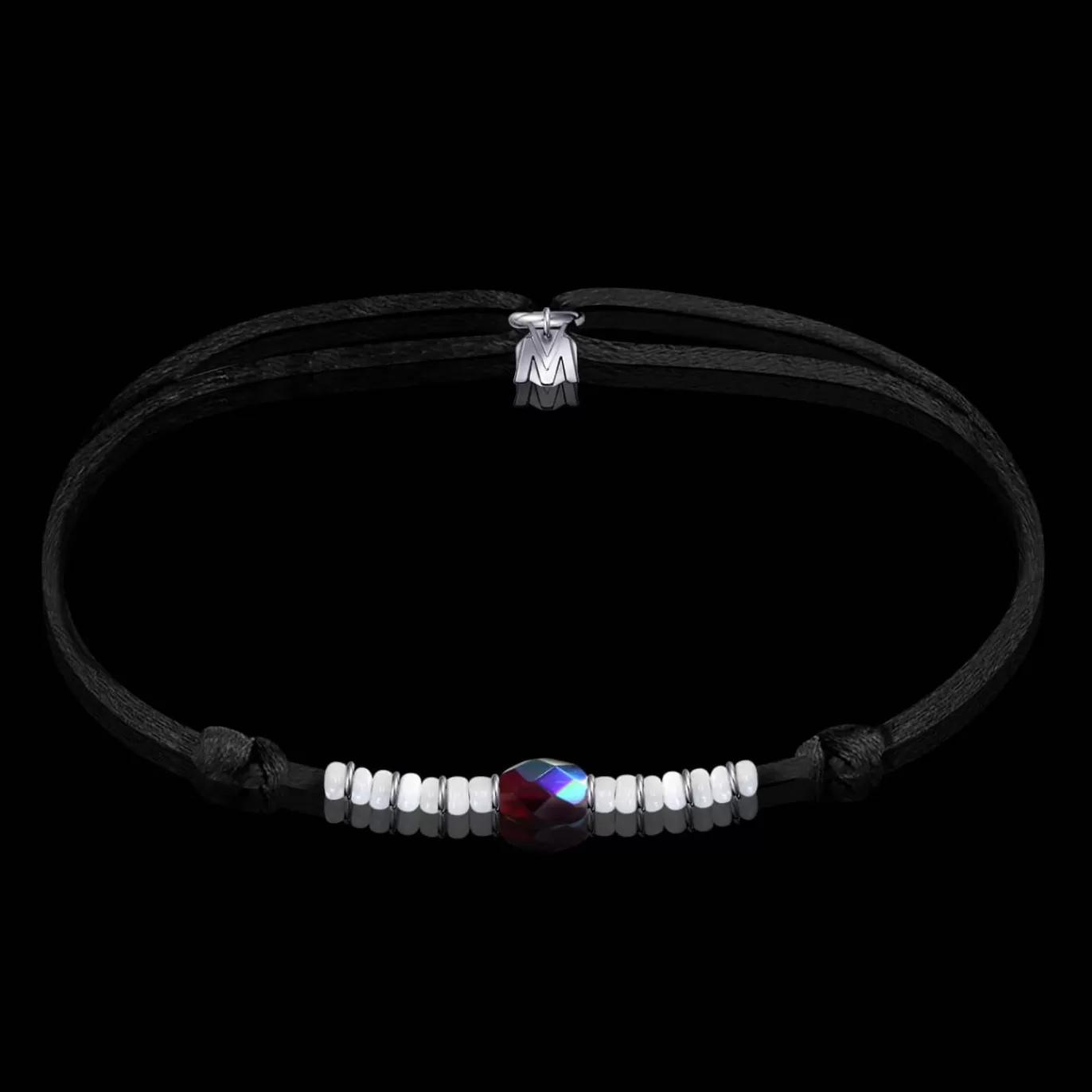 Bracelet Amitie Sincerite Cristal Grenat-Michaël Vessière Shop