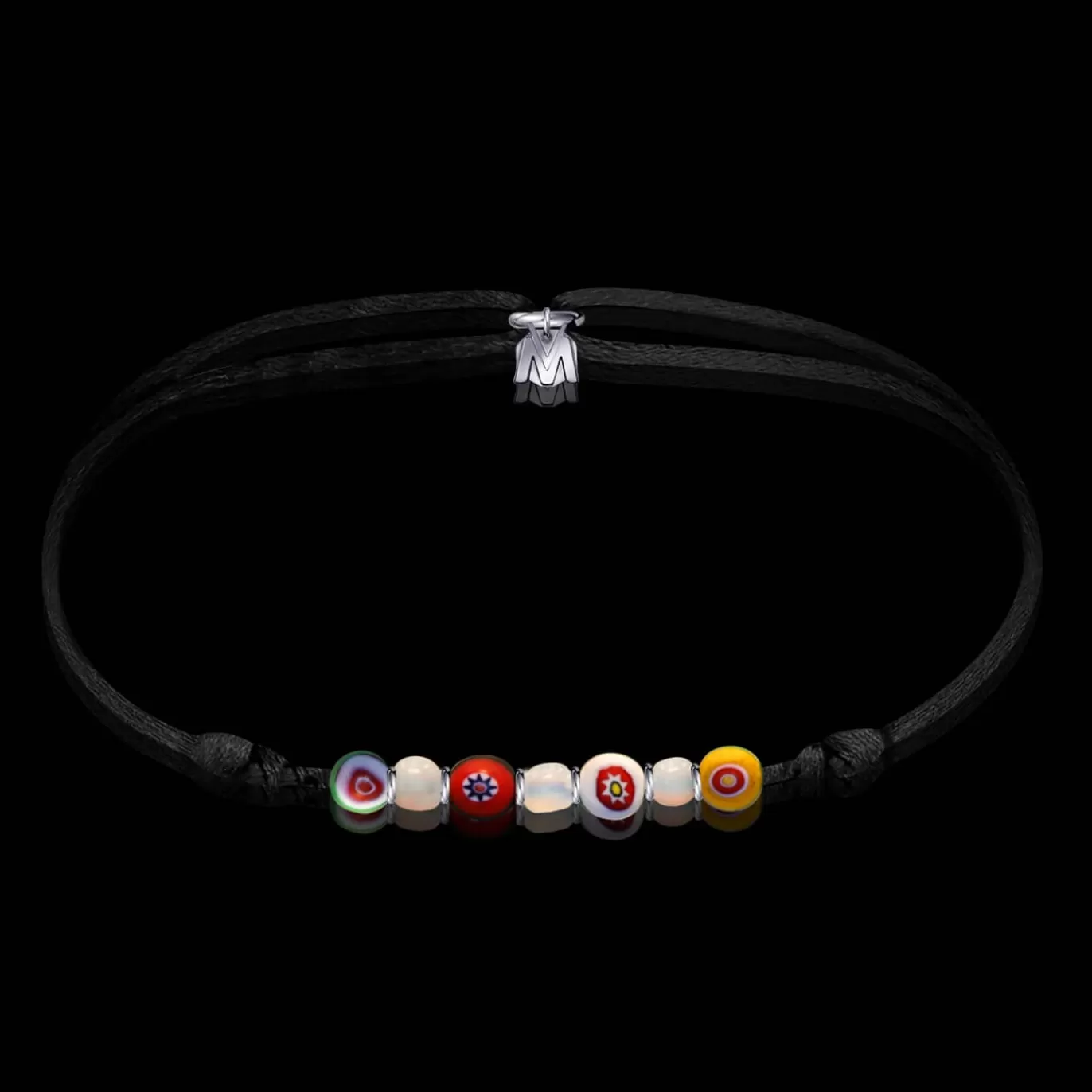 Bracelet Bouquet Fleuri De Murano Sur Cordon-Michaël Vessière Outlet