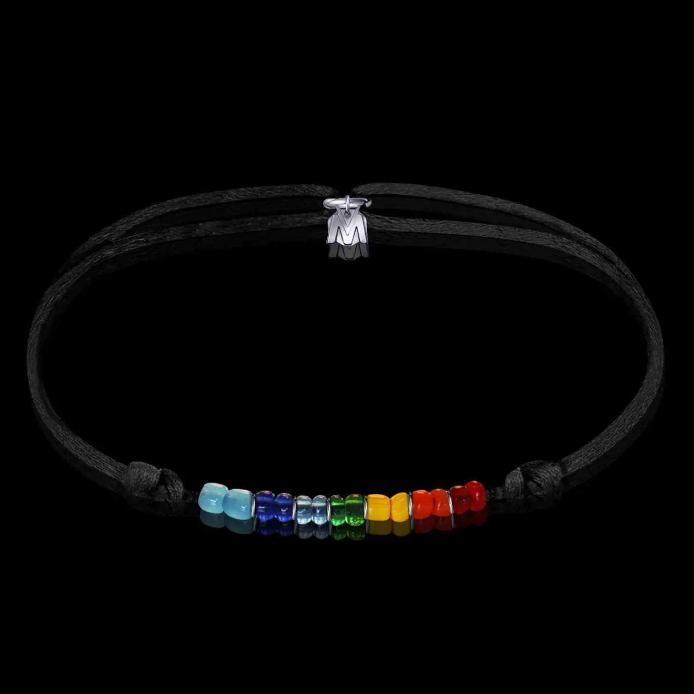 Bracelet Chakras Verre De Murano Sur Cordon-Michaël Vessière Store