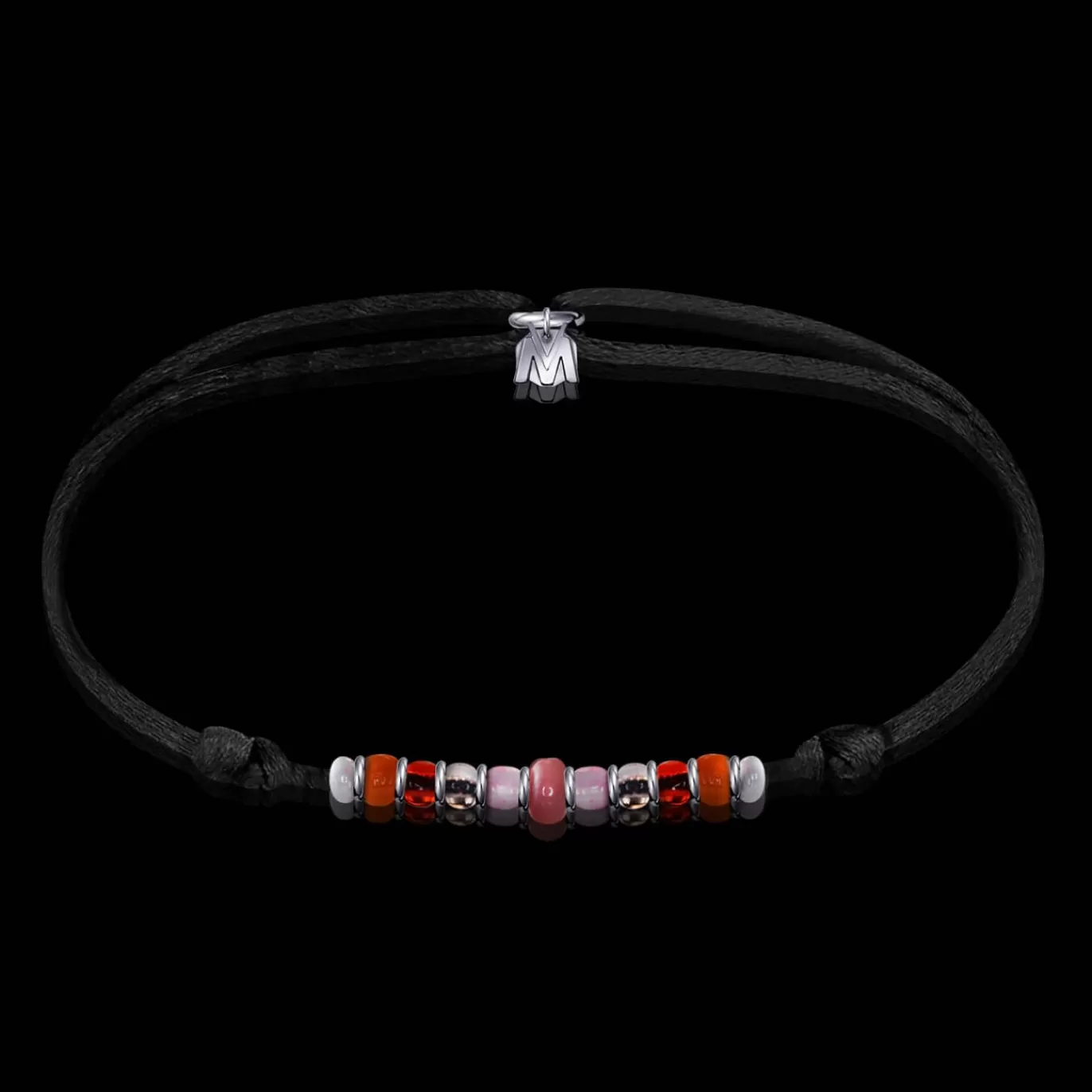 Bracelet Chamallow Verre De Murano Sur Cordon-Michaël Vessière Cheap
