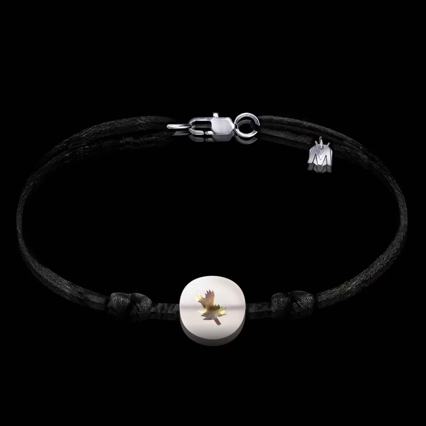 Bracelet Chardon Lorrain Incolore Sur Cordon-Michaël Vessière Store