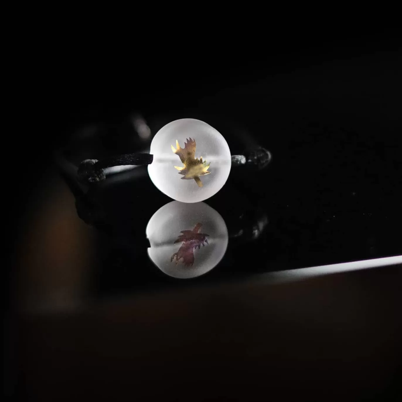 Bracelet Chardon Lorrain Incolore Sur Cordon-Michaël Vessière Store