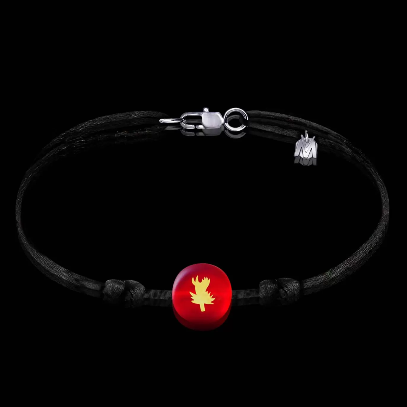 Bracelet Chardon Lorrain Rouge Sur Cordon-Michaël Vessière Best