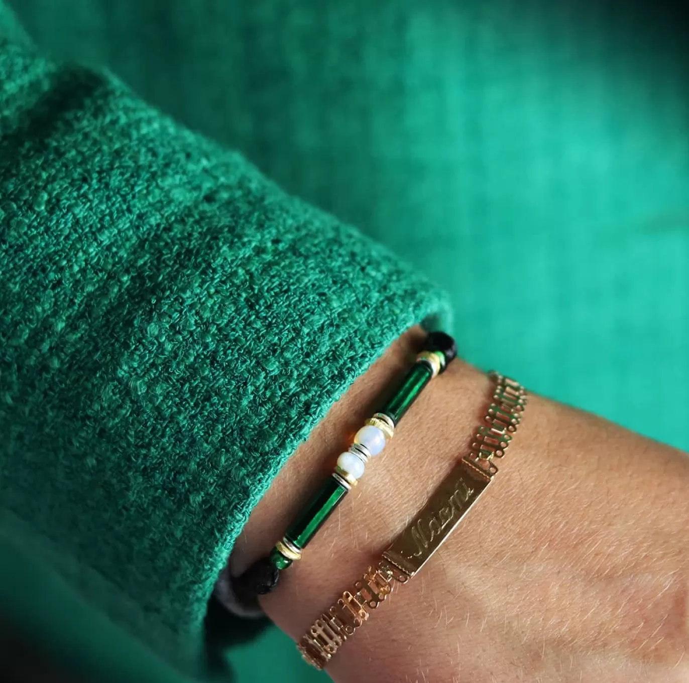 Bracelet Cleopatre Verre De Murano Sur Cordon-Michaël Vessière Clearance