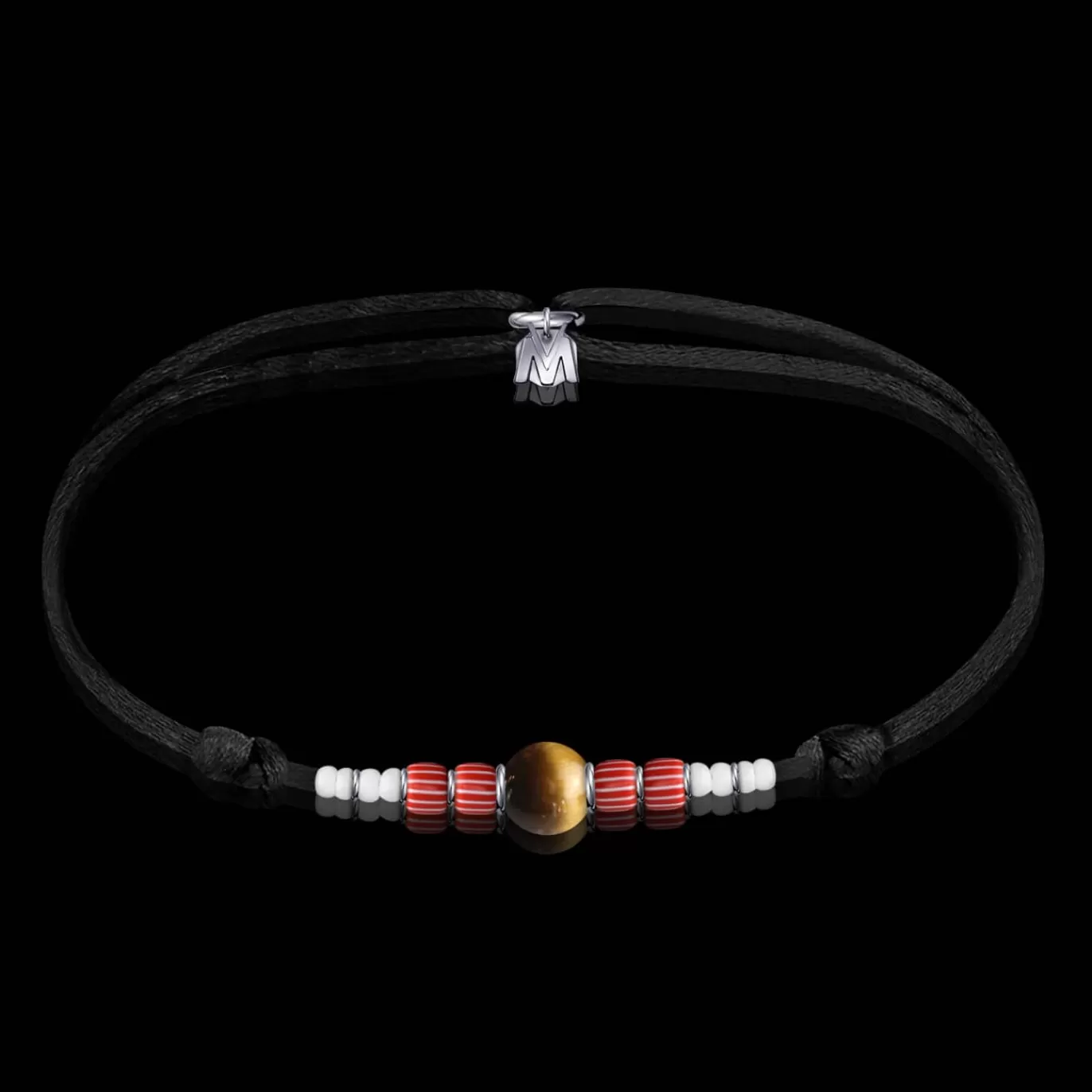 Bracelet Courage Oeil De Tigre Sur Cordon-Michaël Vessière New