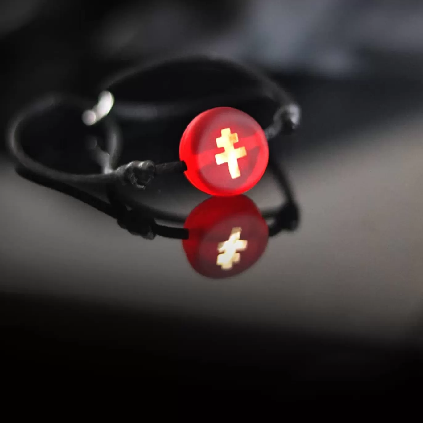 Bracelet De Couple - Croix De Lorraine (Bleu Et Rouge)-Michaël Vessière Clearance