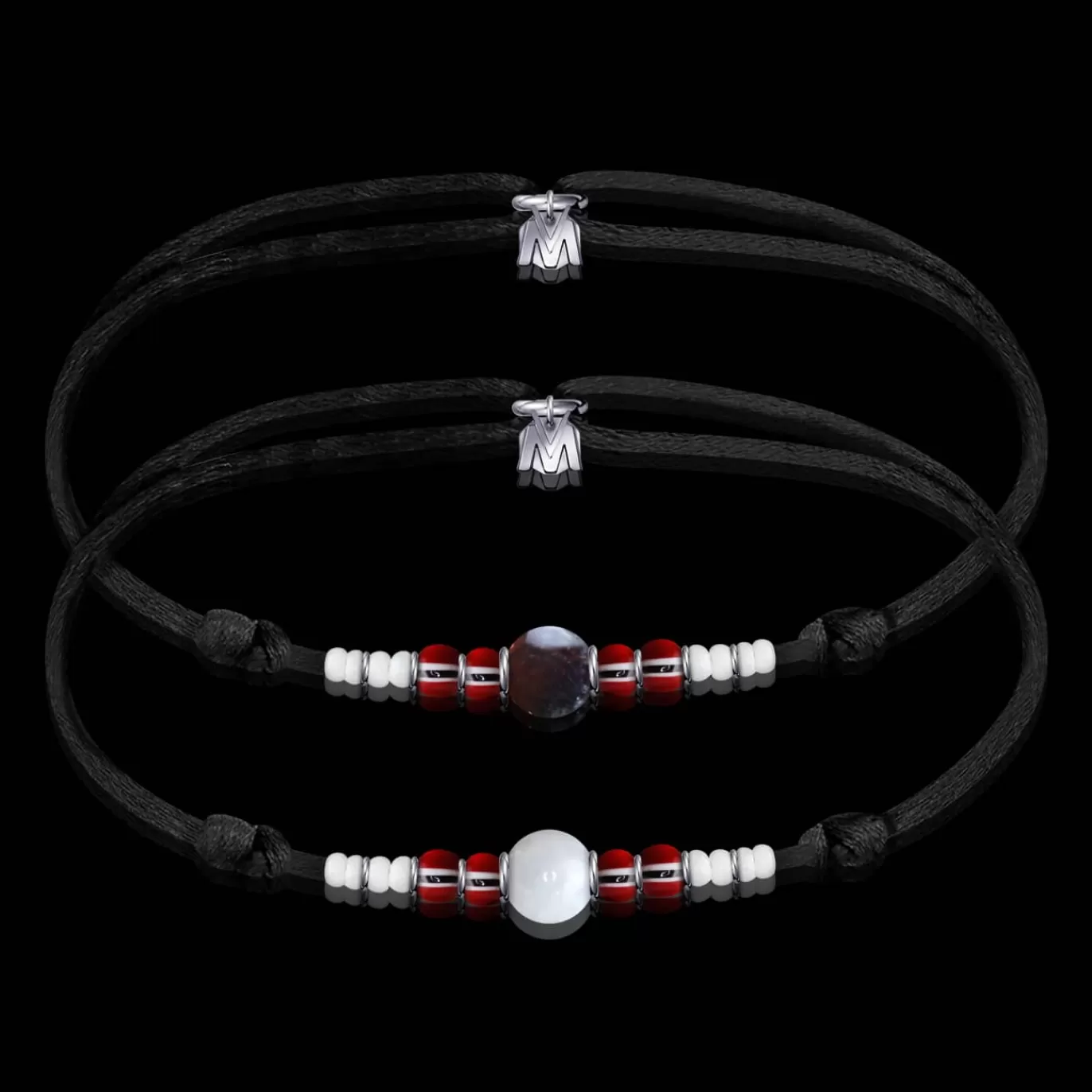 Bracelet De Couple Amour Passionnel Grenat + Aigue-Marine-Michaël Vessière Online