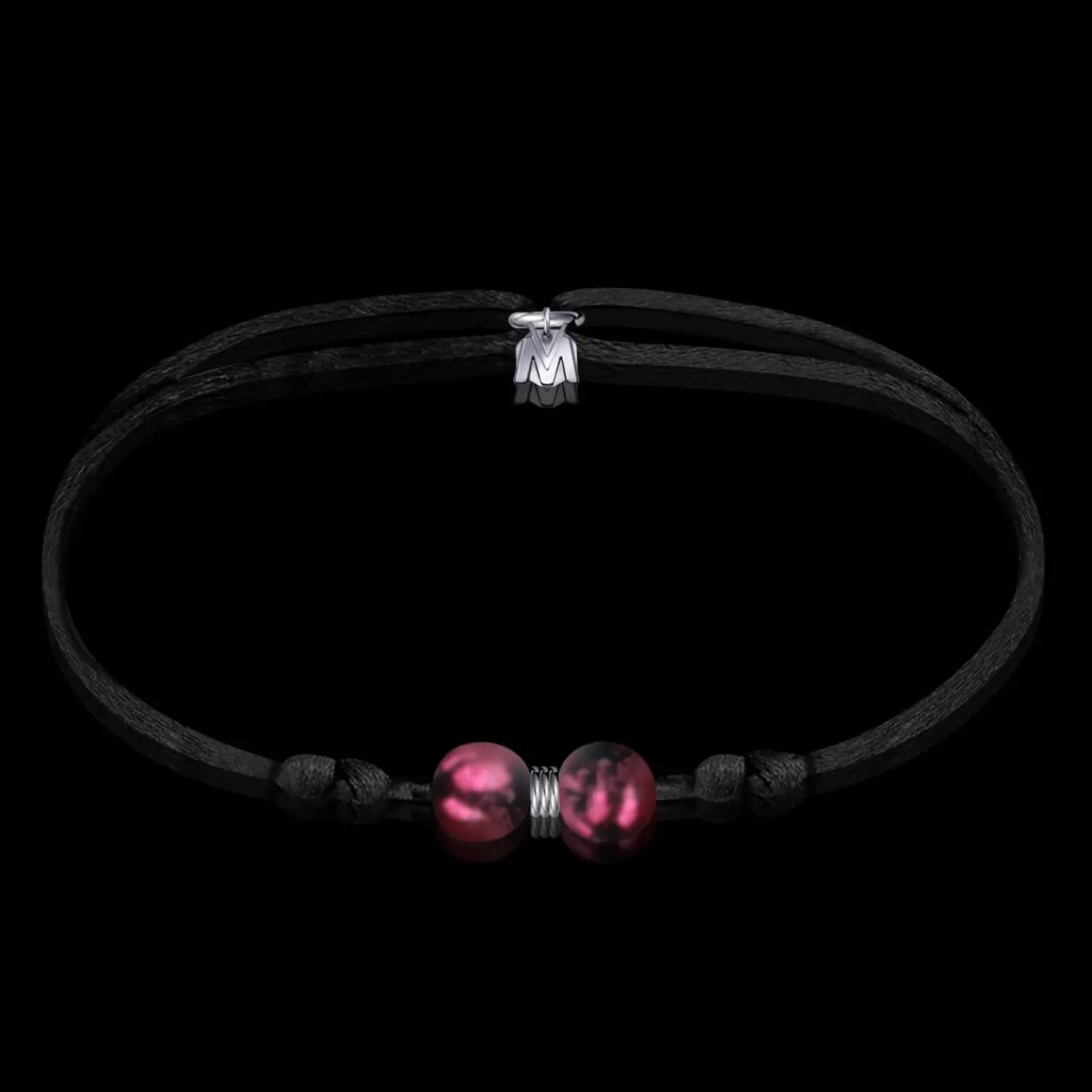 Bracelet Duo De Perles Glacees Rose Sur Cordon-Michaël Vessière Clearance