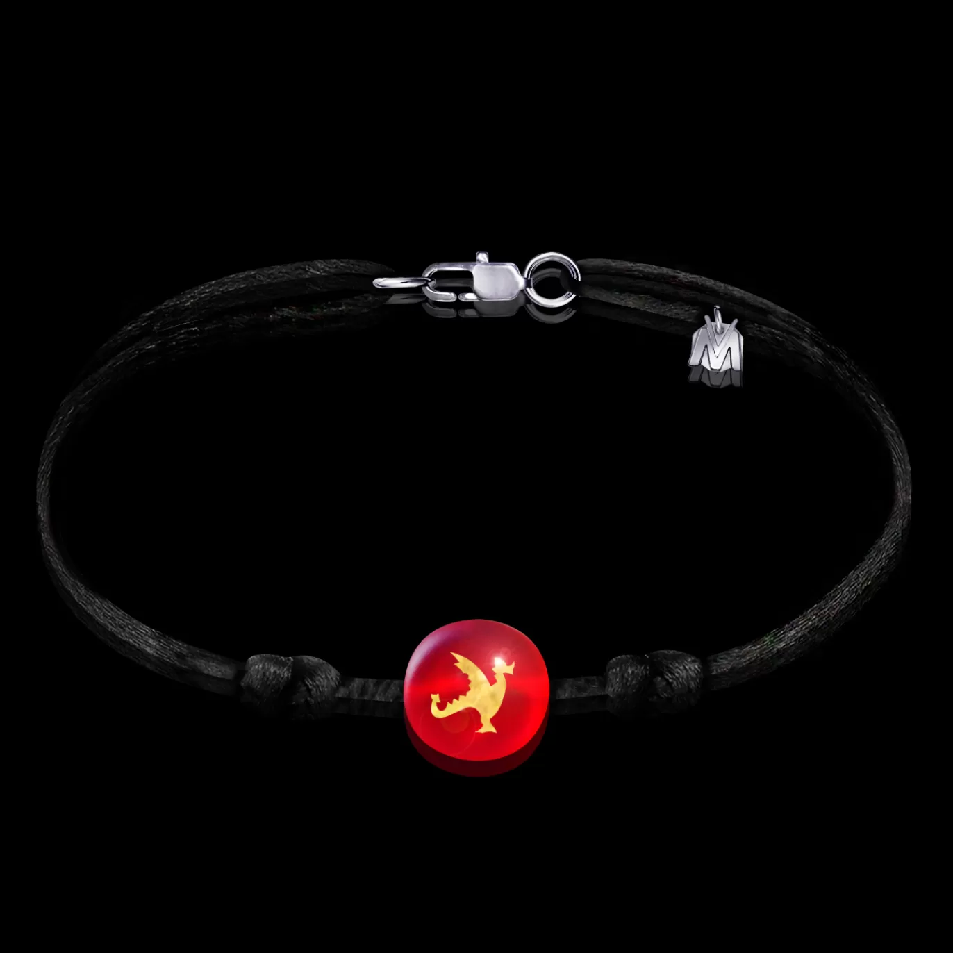 Bracelet Graoully De Metz Rouge Sur Cordon-Michaël Vessière Clearance