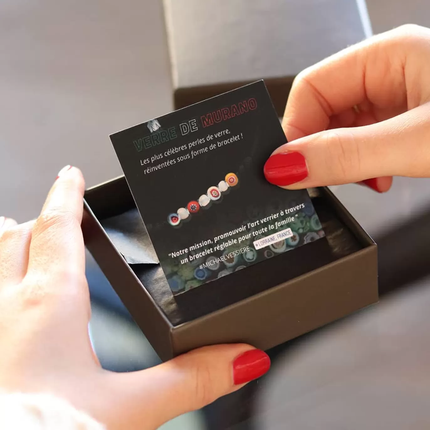 Bracelet "Le Seul, L'Unique" Verre De Murano Sur Cordon-Michaël Vessière Sale