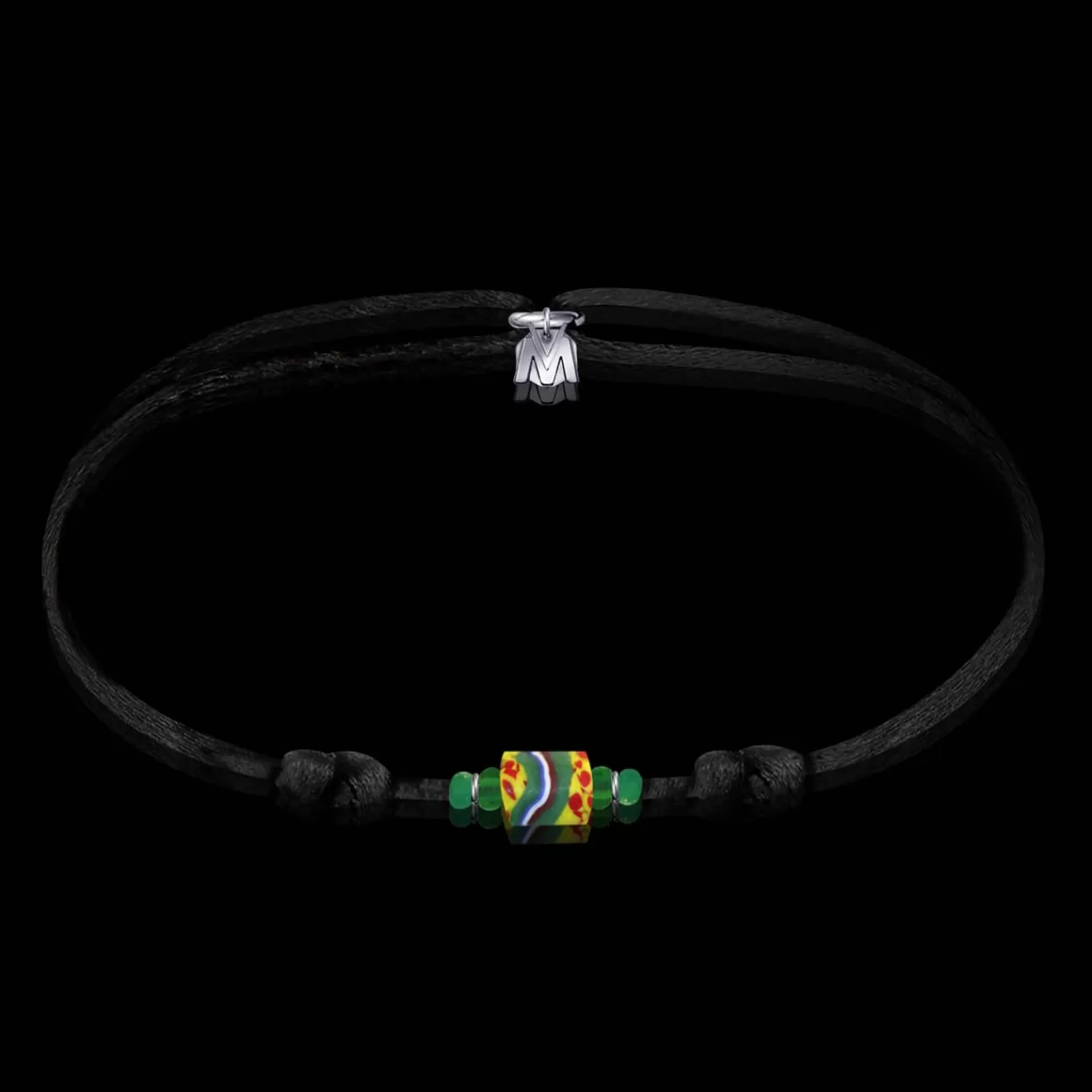 Bracelet Malgache Verre De Murano Sur Cordon - 25 Ex-Michaël Vessière Clearance