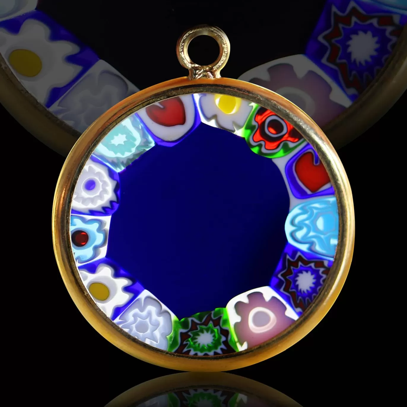 Bracelet Medaillon Vierge Marie De Murano Sur Cordon-Michaël Vessière Cheap