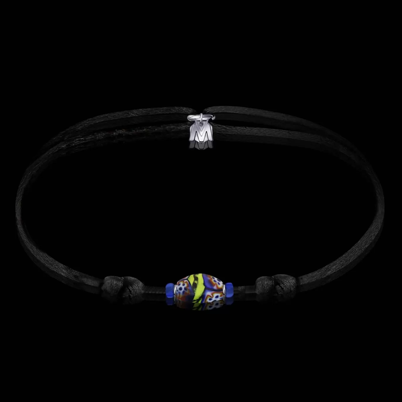 Bracelet Mirage Verre De Murano Sur Cordon - 5 Ex-Michaël Vessière Outlet