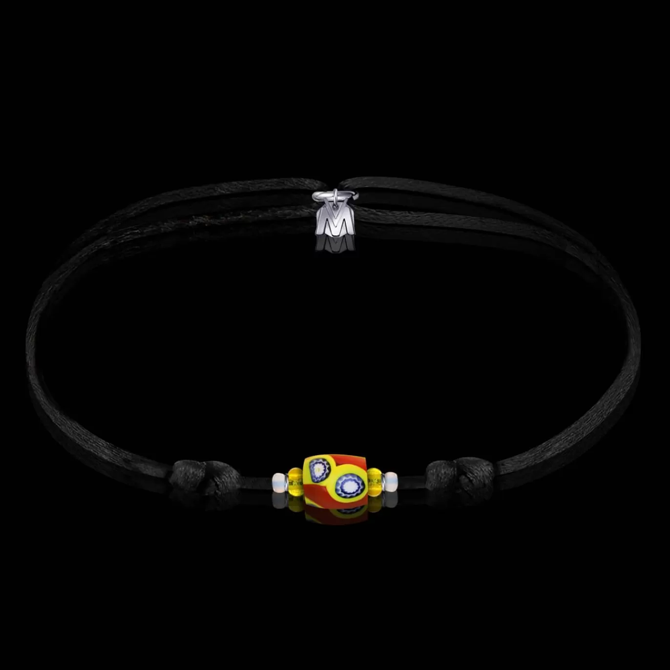 Bracelet Monterosso Verre De Murano Sur Cordon - 20 Ex-Michaël Vessière Store