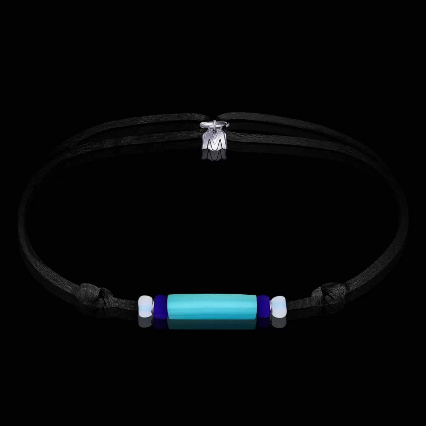 Bracelet Mykonos Verre De Murano Sur Cordon - 50 Ex-Michaël Vessière Flash Sale