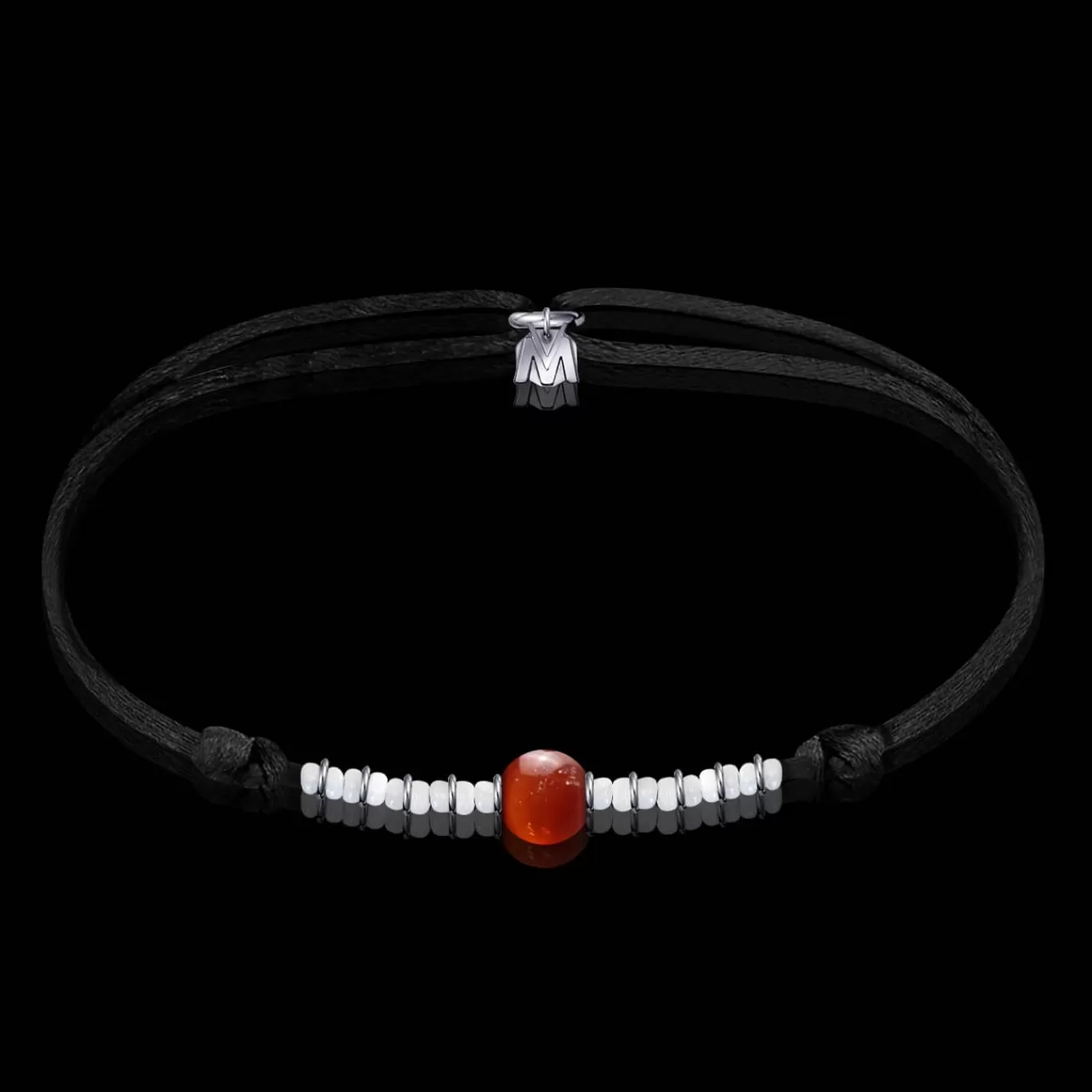 Bracelet Pierre Cornaline Immacule Sur Cordon-Michaël Vessière Clearance