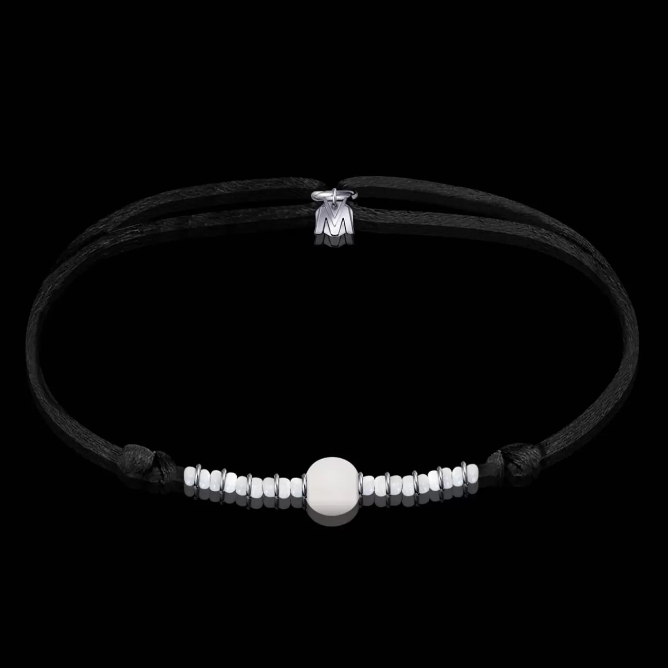Bracelet Pierre Cristal De Roche Immacule Sur Cordon-Michaël Vessière New