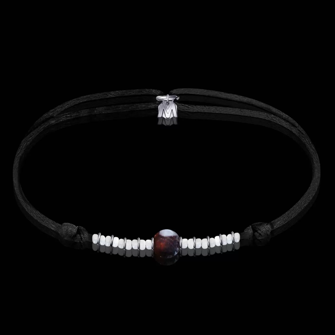 Bracelet Pierre Grenat Immacule Sur Cordon-Michaël Vessière Store