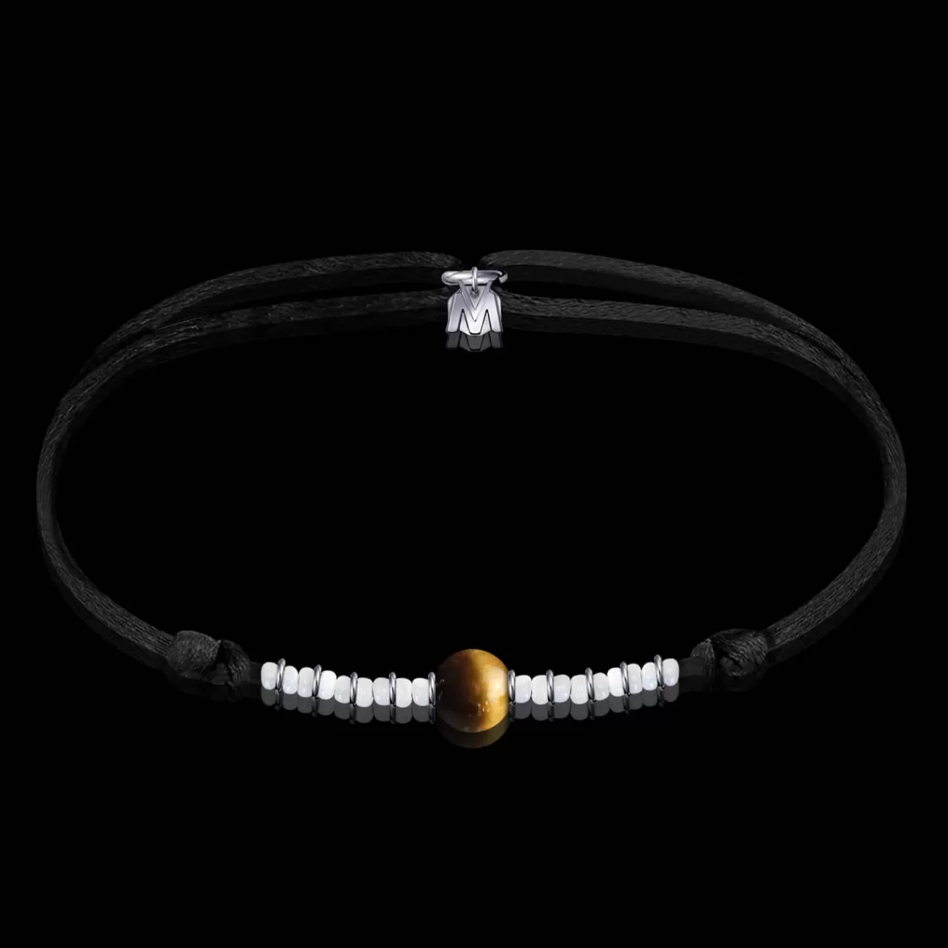 Bracelet Pierre Oeil De Tigre Immacule Sur Cordon-Michaël Vessière Cheap