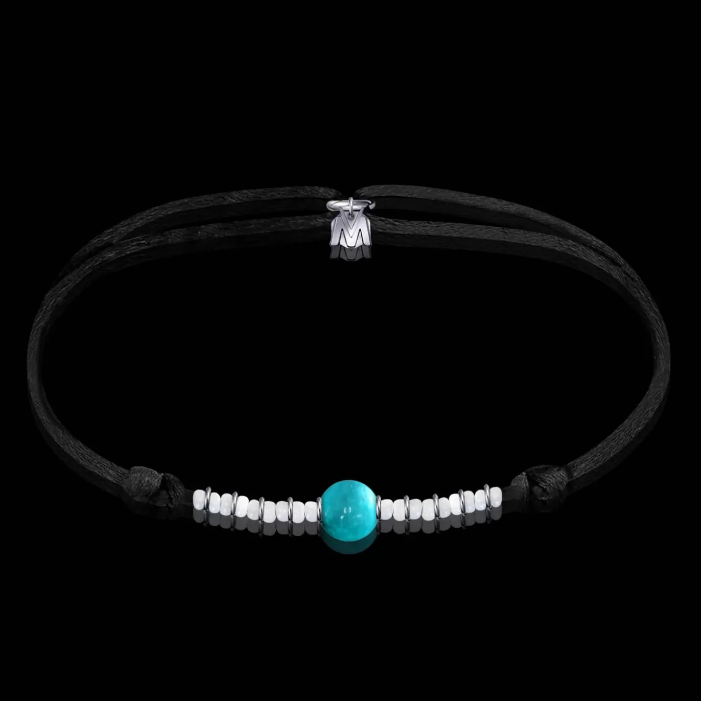 Bracelet Pierre Turquoise Immacule Sur Cordon-Michaël Vessière Cheap