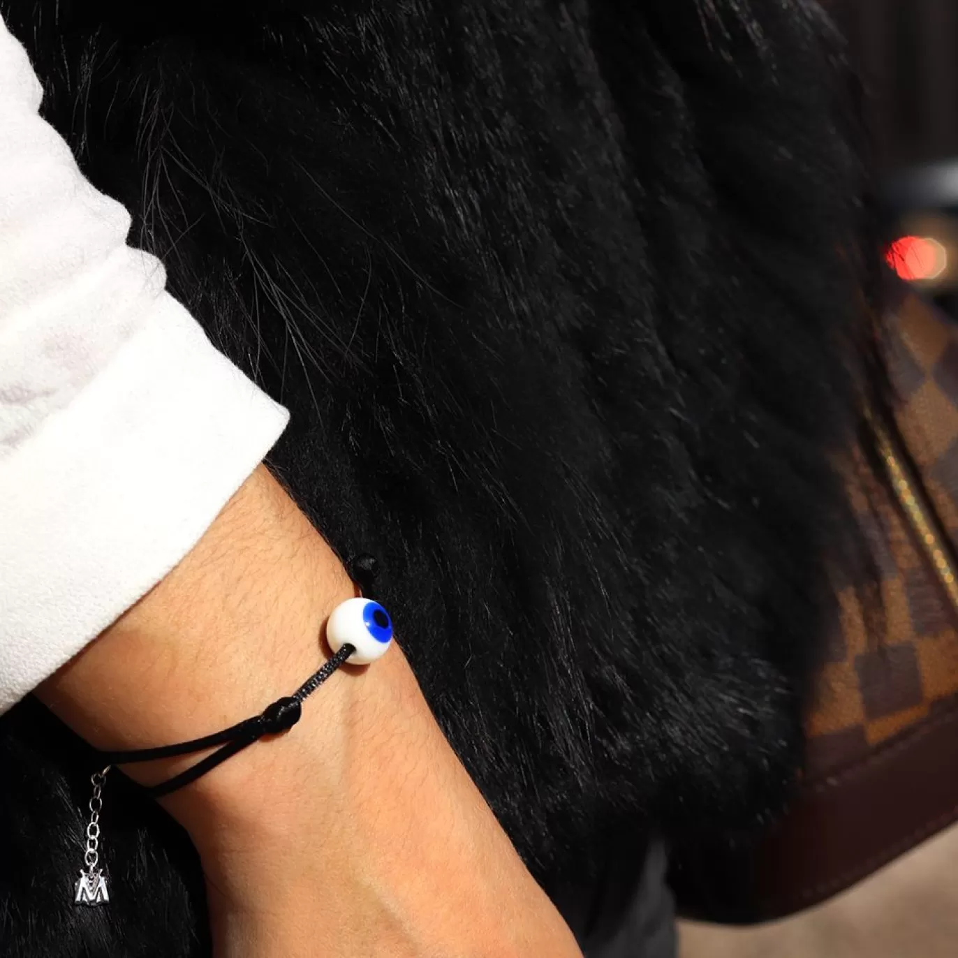 Bracelet Porte-Bonheur Evil Eye Sur Cordon-Michaël Vessière Clearance