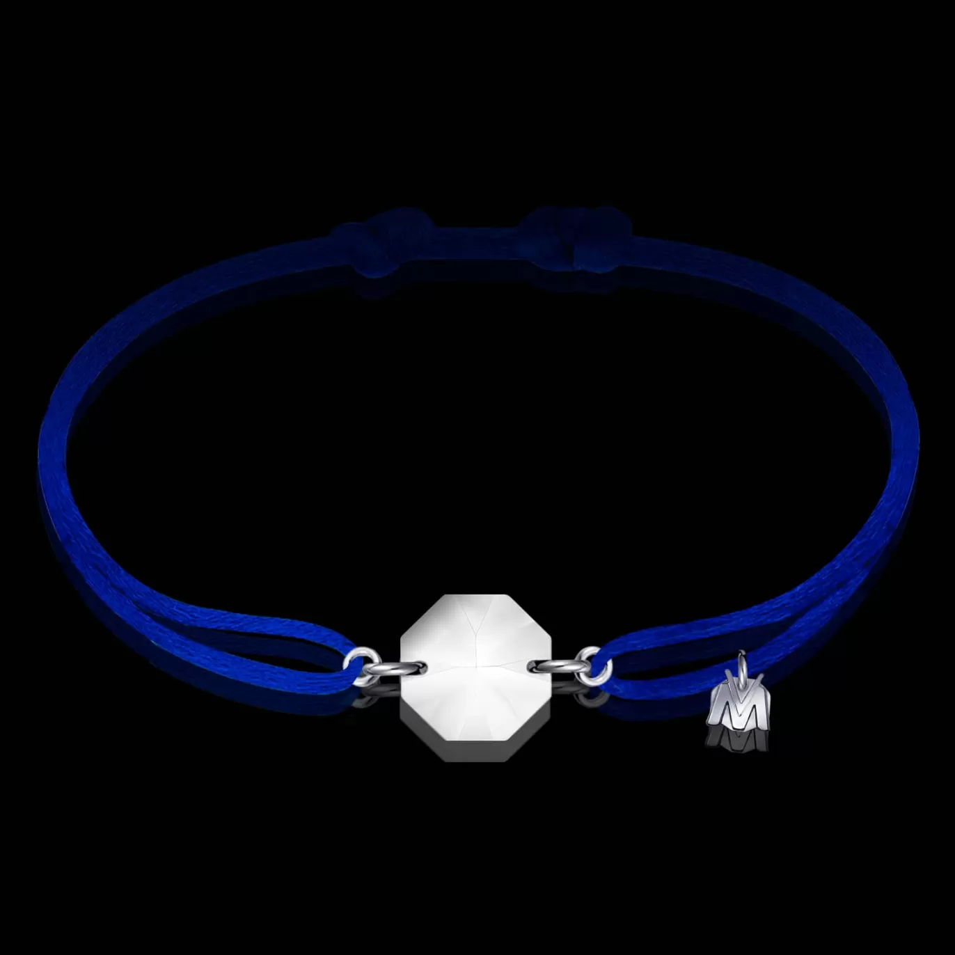Bracelet Porte-Bonheur Pierre Clair Cordon Bleu Electrique-Michaël Vessière Clearance