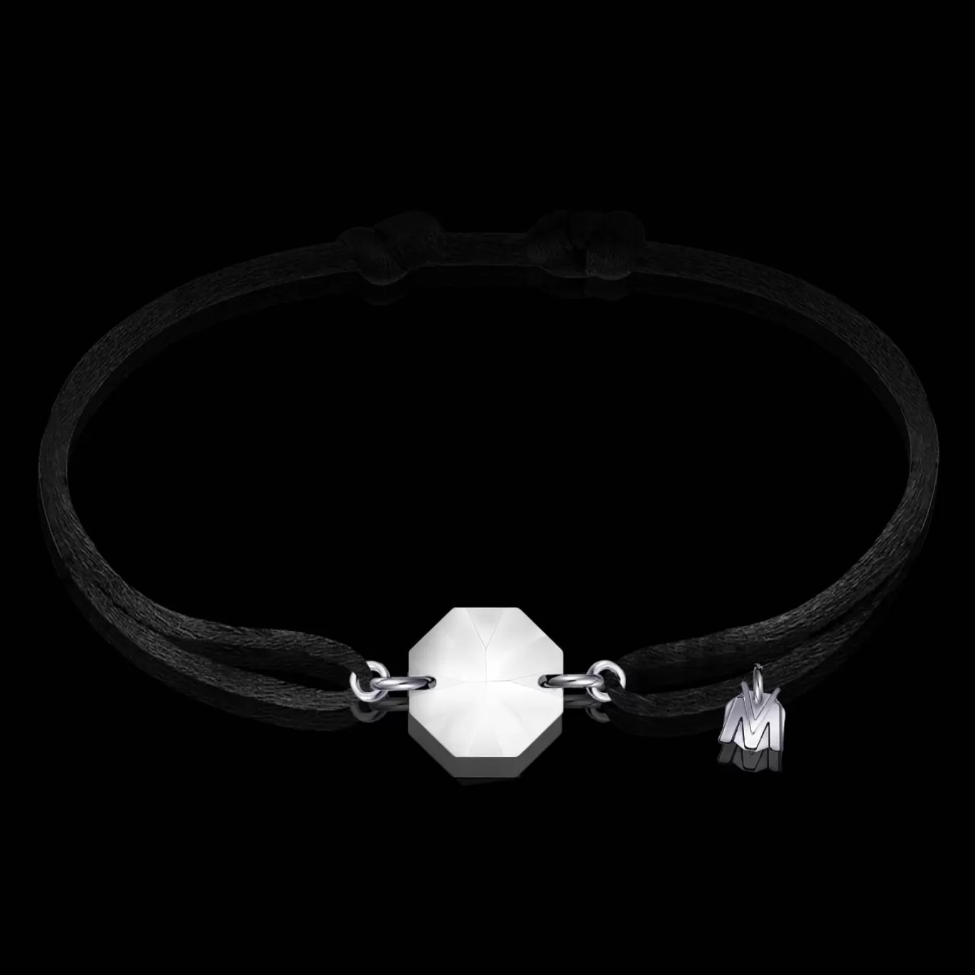 Bracelet Porte-Bonheur Pierre Clair Cordon Noir-Michaël Vessière Hot