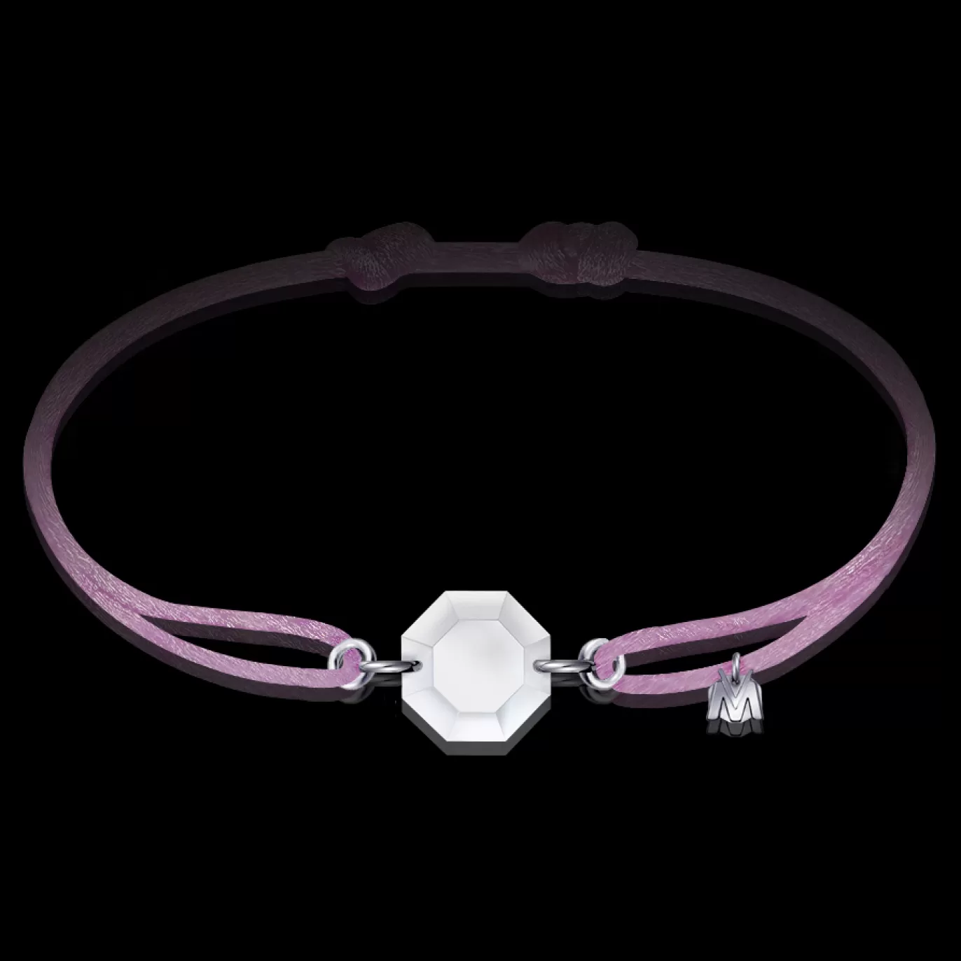 Bracelet Porte-Bonheur Pierre Clair Cordon Rose Pastel-Michaël Vessière Clearance