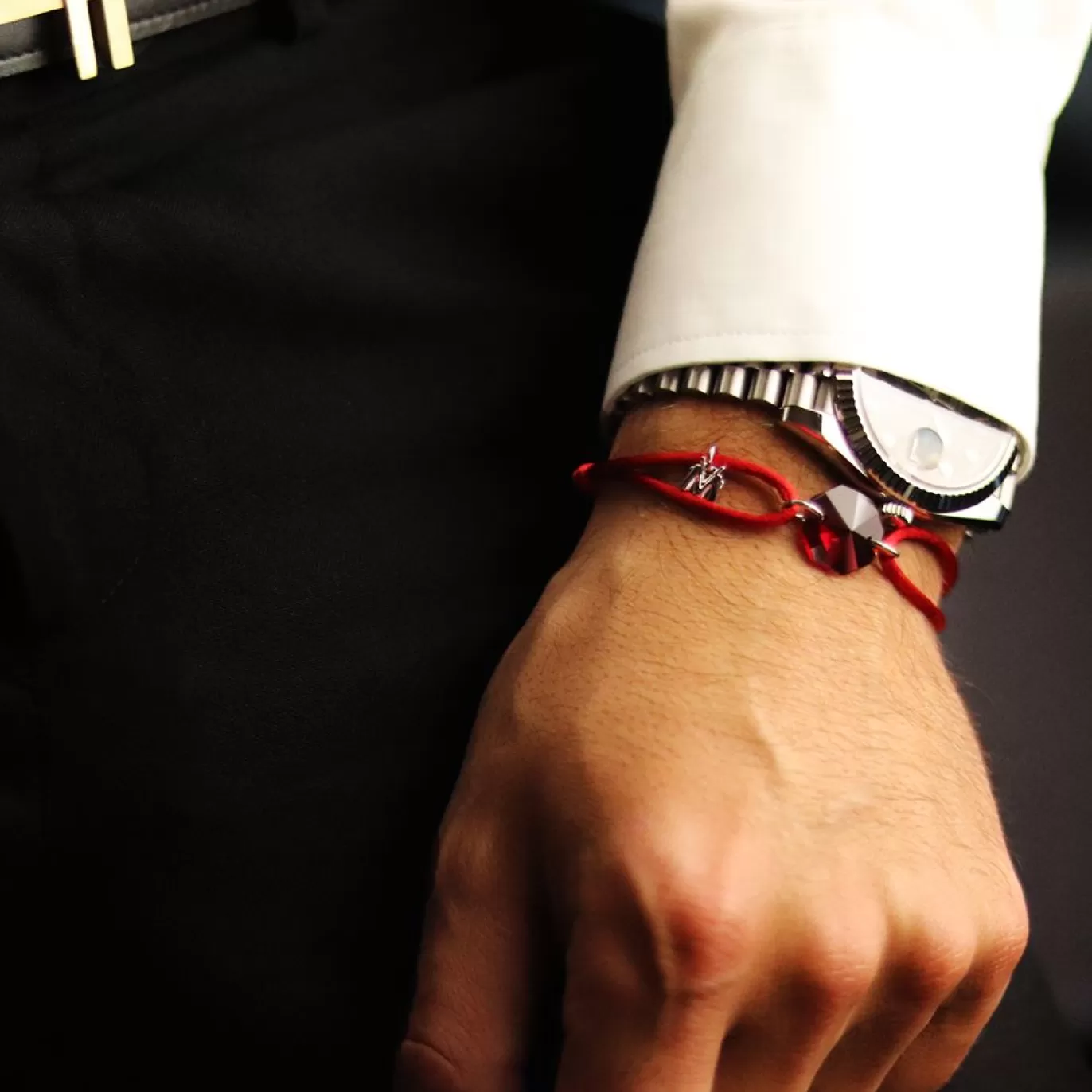 Bracelet Porte-Bonheur Pierre Rouge - Cordon Rouge-Michaël Vessière Online
