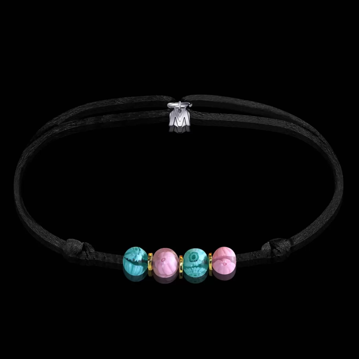 Bracelet Printanier Verre De Murano Sur Cordon-Michaël Vessière Best