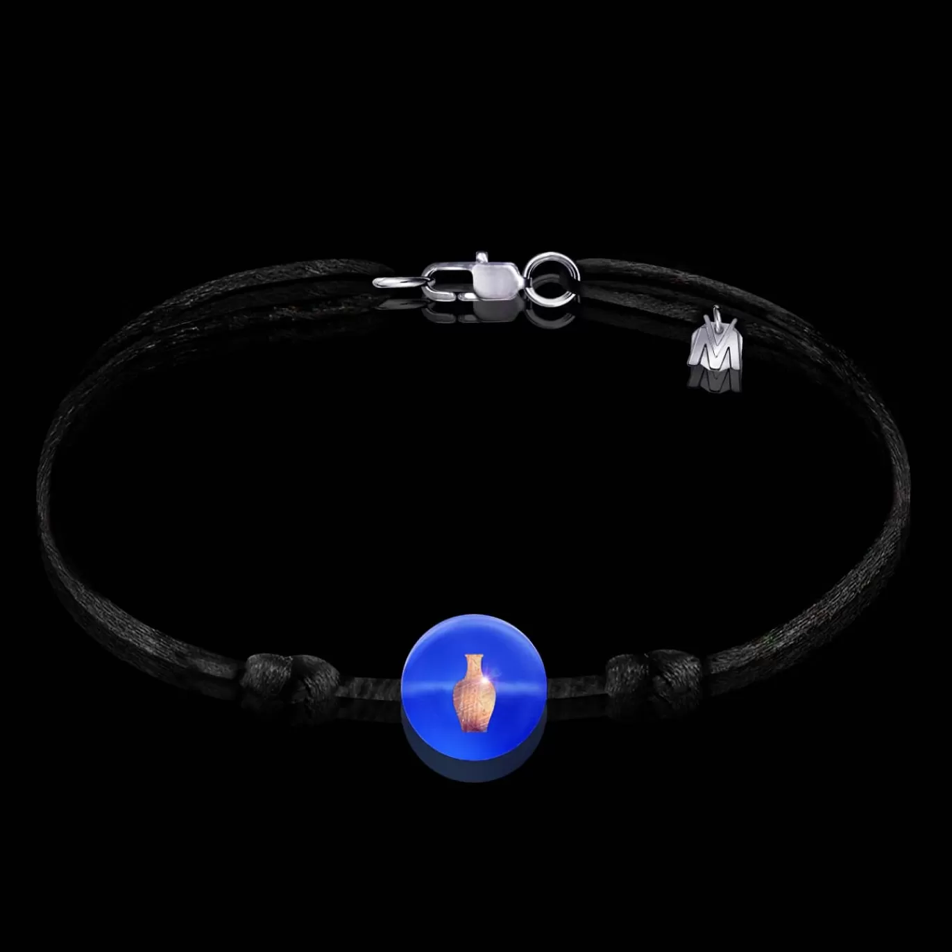 Bracelet Signe Astrologique Verseau Sur Cordon-Michaël Vessière Sale