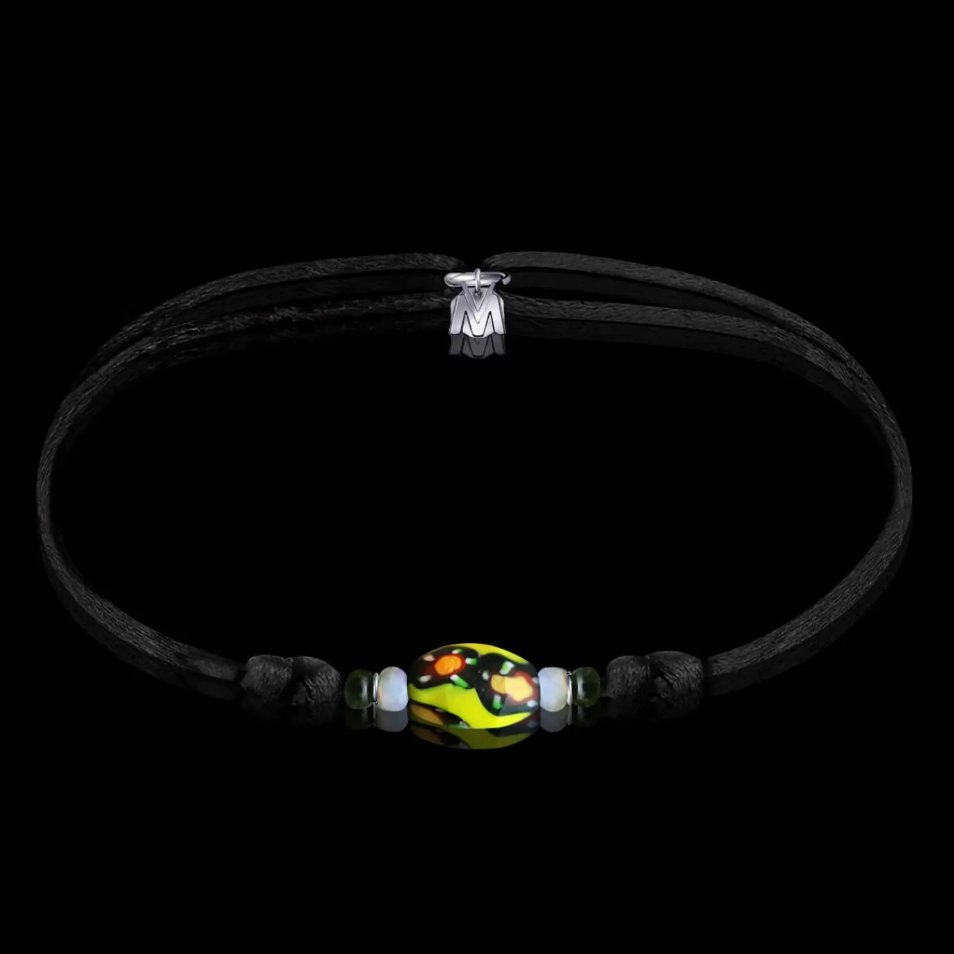 Bracelet Tropical Verre De Murano Sur Cordon - 11 Ex-Michaël Vessière Sale
