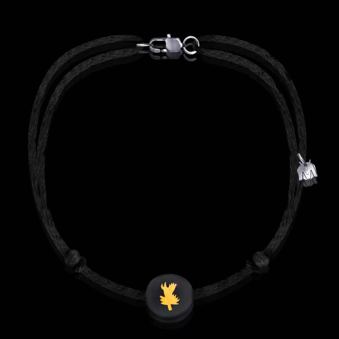Collier Chardon Lorrain Noir Sur Cordon-Michaël Vessière Online